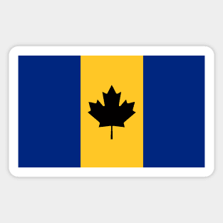 Barbados / Canada Flag Mashup Sticker